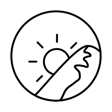 recommend clip art: 朝イメージの丸型アイコン（線画、黒）