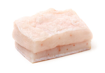 fresh fat on white background