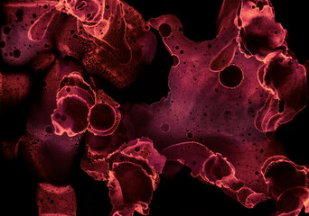 Vintage Abstract Graphic Paintbrush Color Cover. Dark Dyed Ink Pattern Brush Collection. Fantastic Textured Trendy Paint Annual © Free Ukraine&Belarus