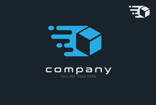 Abstract Box Logo. Usable for  logistic and technology Logos, Flat Design  Logo  Template, vector illustration