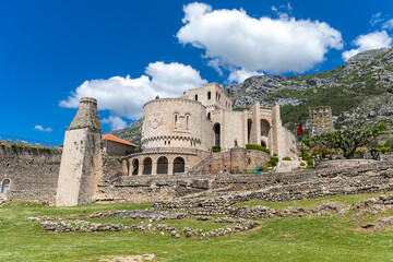 Kruja, Kroja, Kruja, Kruj, Krujë -  Skenderbeg castle and museum in town and a municipality in north central Albania