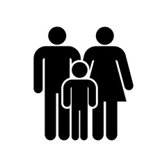 Family icon. Father, mother, child. Vector illustration.