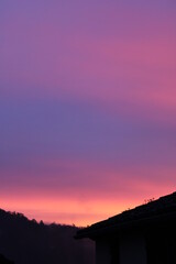 Lever de soleil rose