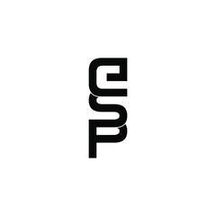 esp letter original monogram logo design