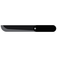 beautiful simple black sharp knife