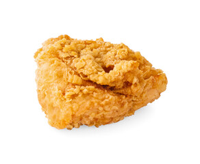 Fried spicy chicken isolated on white background