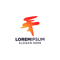 Letter F logo vector illustration, Design inspiration. Colorful icons.