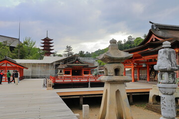 厳島神社　広島　日本