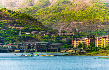 Lavasa is a private, planned city built near Pune. It is stylistically based on the Italian town Portofino, with a street and several buildings bearing the name of that town.