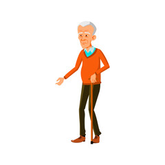 poor aged man cadge on road cartoon vector. poor aged man cadge on road character. isolated flat cartoon illustration