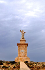 The monument of St. Paul on the island of St. Paul in Malta.This statue was inaugurated in 1845 and stands 4m high. It is thought to be located near the spot where St Paul was shipwrecked in 60 AD.