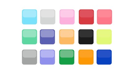 Buttons Set. Vector isolated set of different color buttons