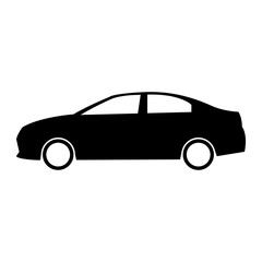 black silhouette icon design of car,vector illustration