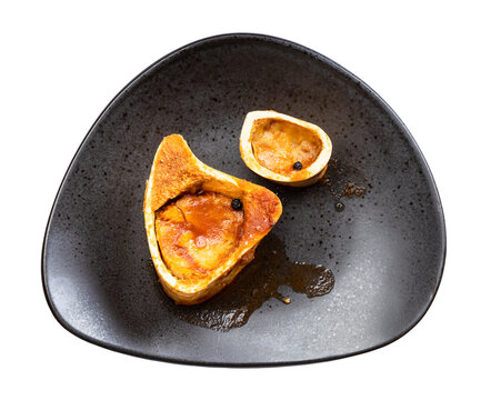 barebones with marrow on black plate solated