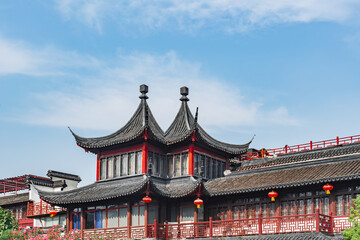 Architecture of Confucius Temple Commercial Street, Nanjing, China