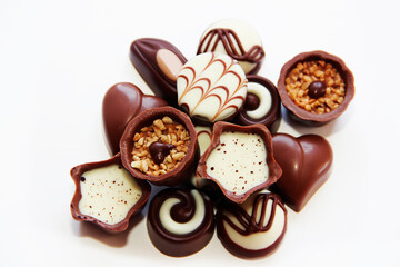 sweet chocolate candies with filling