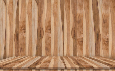 Empty wooden table for background