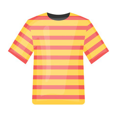 Half sleeve T shirt Concept, Seamless Repeat Horizontal Stripe Vintage Pattern Vector Icon Design, Summer Spring activities Symbol, Hot Weather Sign, Warmest Season Elements Stock illustration
