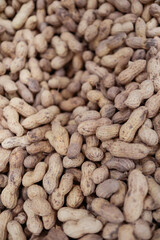 close up of peanuts on the market