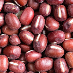raw adzuki beans close up