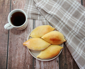 traditional pastries baked Russian pies with filling