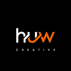 HUW Letter Initial Logo Design Template Vector Illustration