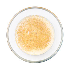 top view of amaranth boiled with coconut milk