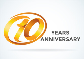 Fototapeta premium 10 years Anniversary celebration logo