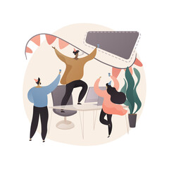 Corporate party abstract concept vector illustration.