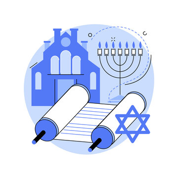 recommend clip art: Judaism abstract concept vector illustration.