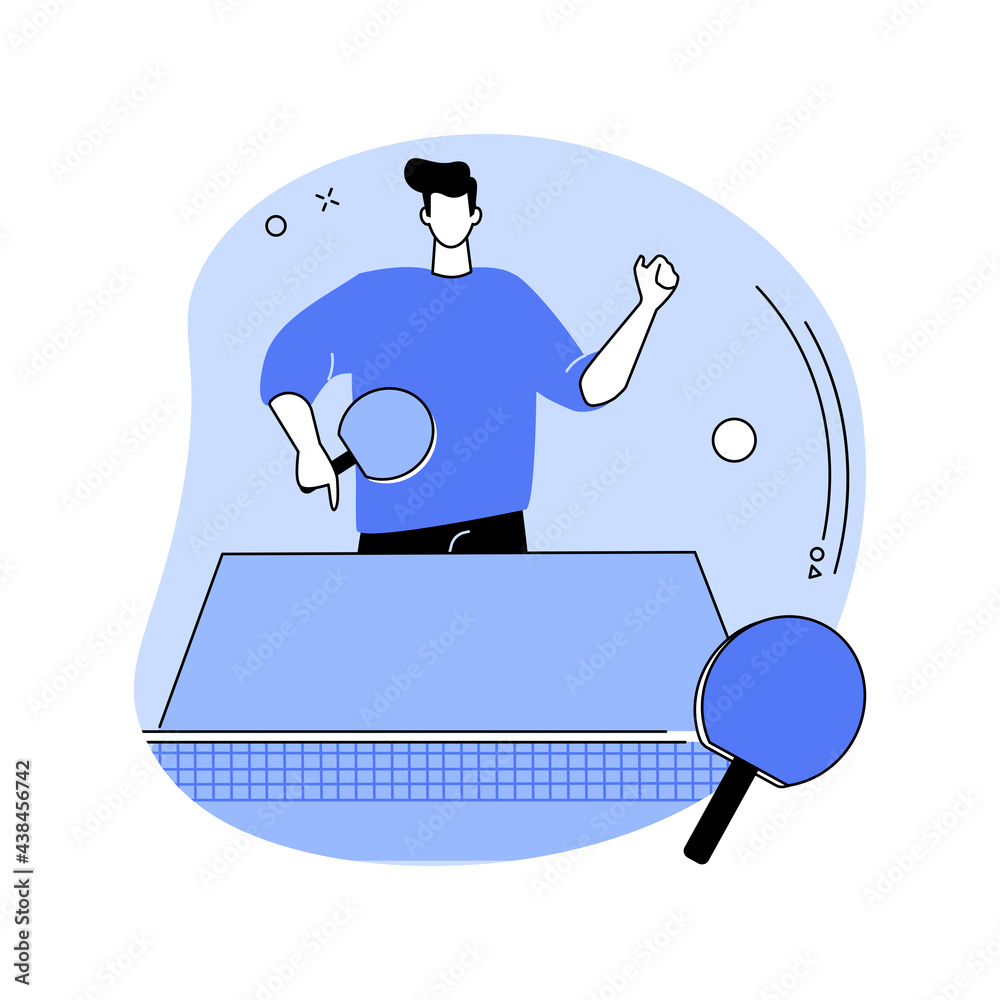 Wall mural table tennis abstract concept vector illustration.