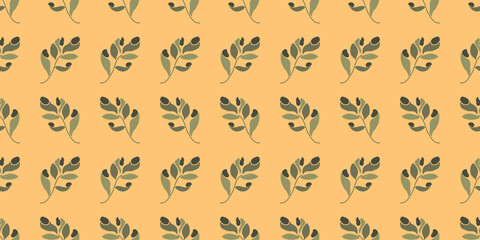 Cute floral, plant vector seamless  floral, plant vector seamless pattern. Elegant template for fashion prints, fabric, textile, wallpaper, wall art, invitation. Ready to use. 