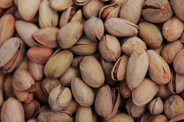 pistachio nuts, close up view
