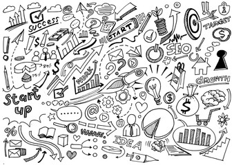 Vector Hand Drawn Business background