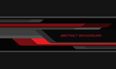 Abstract red black geometric banner overlap speed on dark grey design modern futuristic technology background vector illustration.