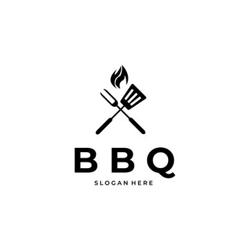 Barbecue logo icon vector illustration design