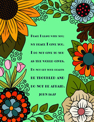 A Quote From Jesus on a Beautiful Floral Border