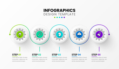 Infographic design template. Creative concept with 5 steps