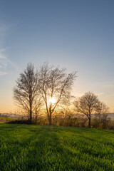 Obraz na płótnie Canvas Country landscape in sunshine in Germany