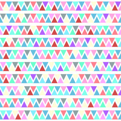 Colorful geometric ethnic seamless pattern for background.