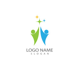 Community, network and social icon design template