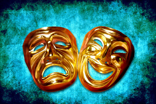 theatrical masks of comedy and tragedy