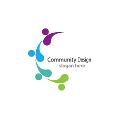 Community, network and social icon design template