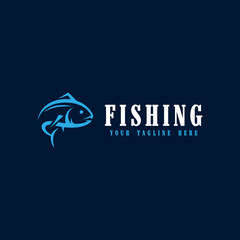 fishing logo vector design. logo template