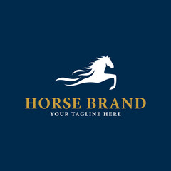 horse logo head vector design logo template