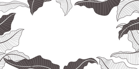 Abstract tropical leaves background © lumyaisweet