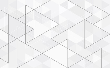 Abstract geometry  triangle  white and gray pattern background.vector illustration.