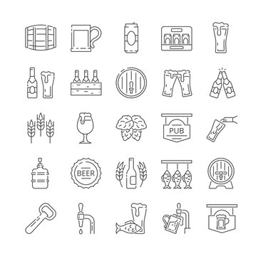 Brewery icons collection