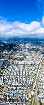 aerial view of the city