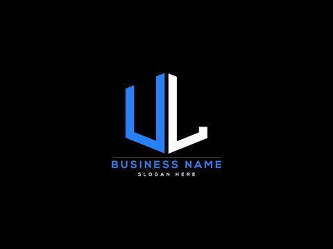 Letter UL Logo, circle ul logo icon vector for business